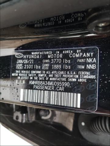 2021 HYUNDAI VENUE SE KMHRB8A34MU095990