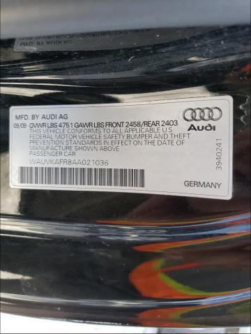 2010 AUDI A5 WAUVKAFR8AA021036