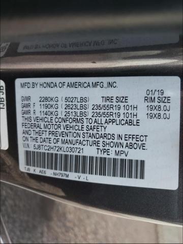 2019 ACURA RDX ADVANC 5J8TC2H72KL030721