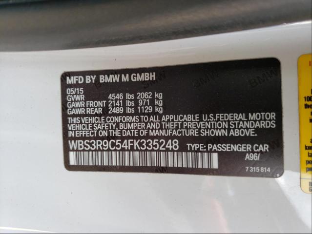 2015 BMW M4 WBS3R9C54FK335248