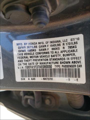 2010 HONDA CIVIC VP 19XFA1F37AE080050