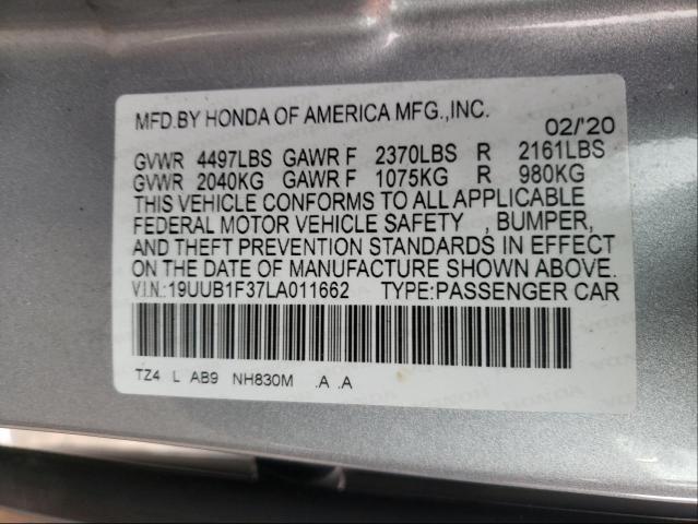 2020 ACURA TLX 19UUB1F37LA011662