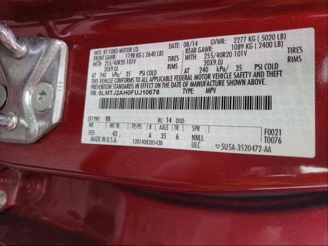 2015 LINCOLN MKC 5LMTJ2AH0FUJ10678
