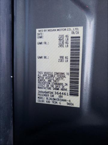 2017 NISSAN MAXIMA 1N4AA6AP1HC364461