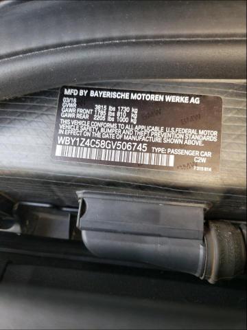 2016 BMW I3 REX WBY1Z4C58GV506745