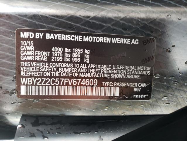 VIN WBY2Z2C57FV674609 2015 BMW I8 no.10