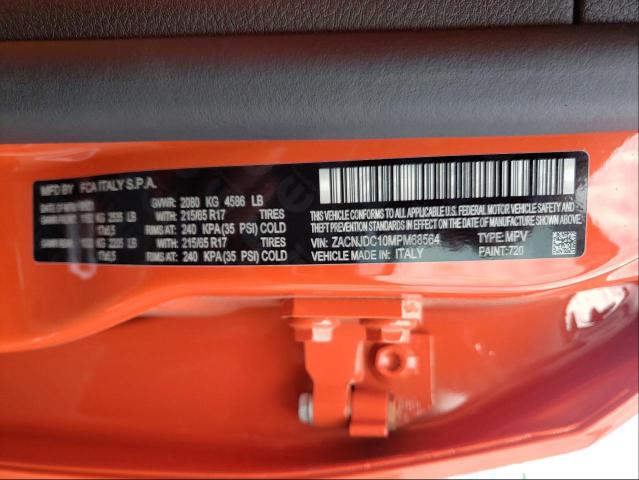 2021 JEEP RENEGADE T ZACNJDC10MPM68564