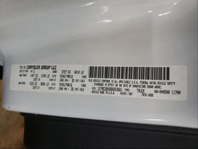 2011 DODGE DAKOTA ST 1D7RE2BK8BS653661