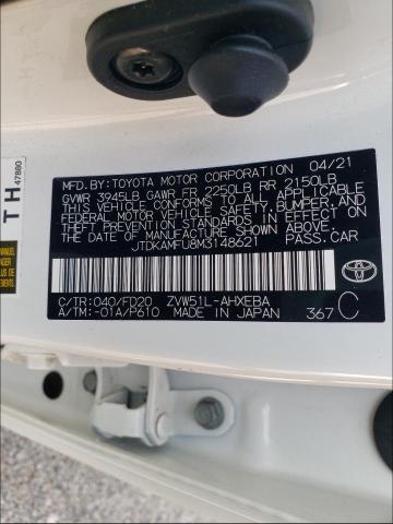 2021 TOYOTA PRIUS SPEC JTDKAMFU8M3148621