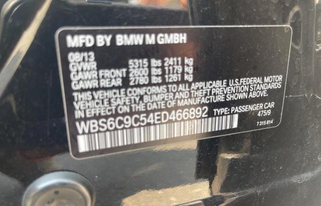 2014 BMW M6 GRAN CO WBS6C9C54ED466892