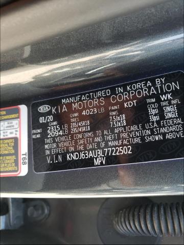 2020 KIA SOUL GT LI KNDJ63AU3L7722502