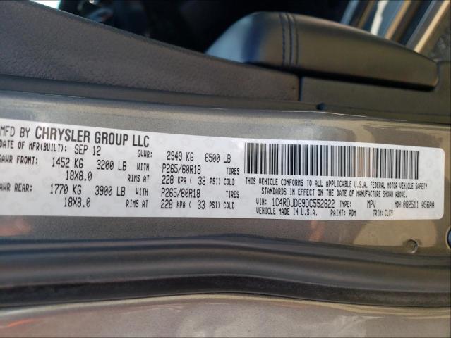 2013 DODGE DURANGO CR 1C4RDJDG9DC552822