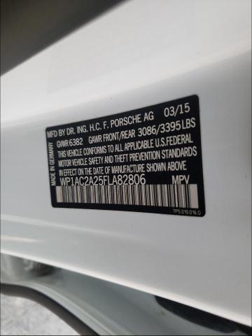 2015 PORSCHE CAYENNE TU WP1AC2A25FLA82806