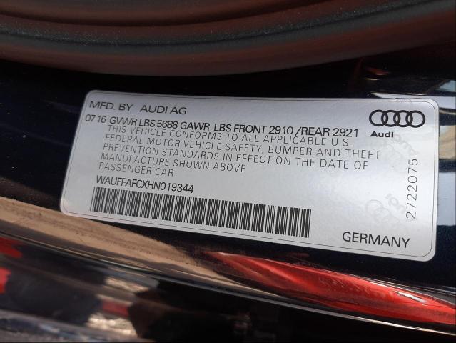 2017 AUDI S6 PREMIUM WAUFFAFCXHN019344