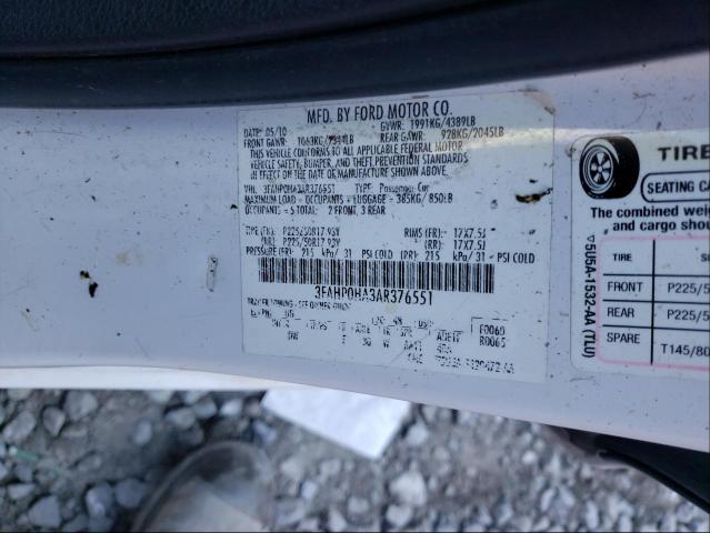 3FAHP0HA3AR376551 Ford Fusion Se 2010. Фото: 9