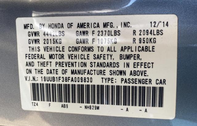 2015 ACURA TLX 19UUB1F38FA009830