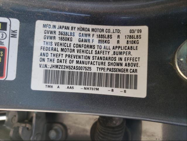 2010 HONDA INSIGHT LX JHMZE2H52AS007525