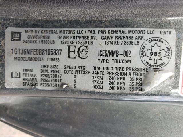2011 GMC CANYON SLT 1GTJ6NFE0B8105337