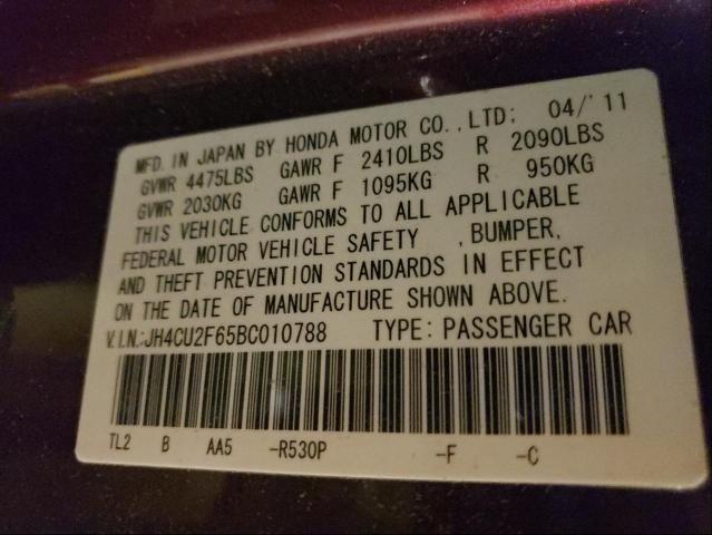 2011 ACURA TSX JH4CU2F65BC010788