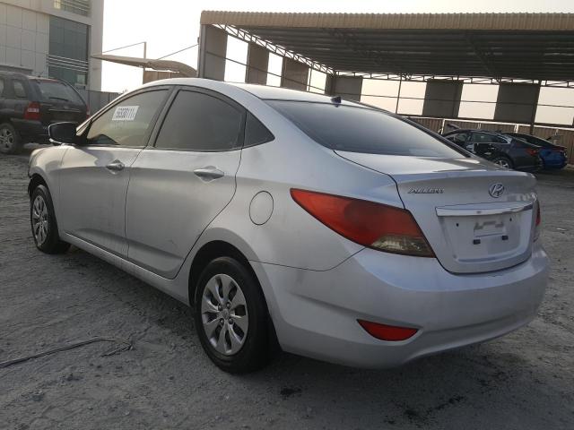 VIN: KMHCT41D6FU828810 Auction: COPART UAE Lot: 56930111 Location: DUBAI INDUSTRIAL CITY - DUBAI VIN: KMHCT41D6FU828810 HYUNDAI ACCENT 2015 SILVER Photo 3