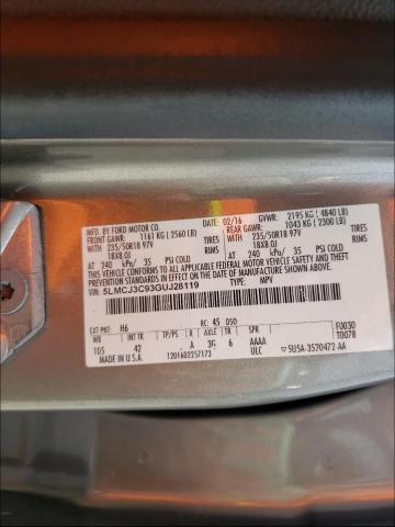 2016 LINCOLN MKC RESERV 5LMCJ3C93GUJ28119