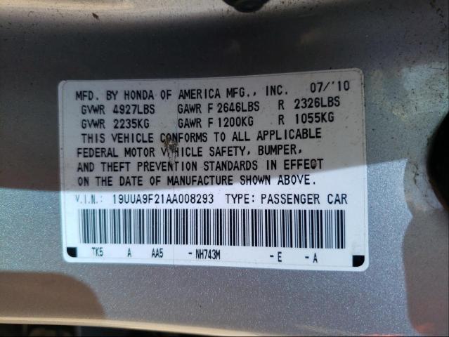 2010 ACURA TL 19UUA9F21AA008293