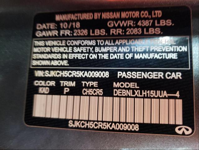 2019 INFINITI QX30 LUXE SJKCH5CR5KA009008