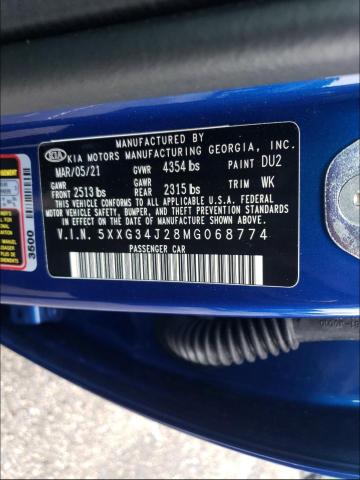 2021 KIA K5 EX 5XXG34J28MG068774