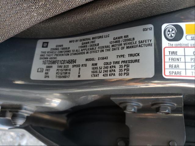 2012 GMC CANYON SLE 1GTD5MFE1C8146894