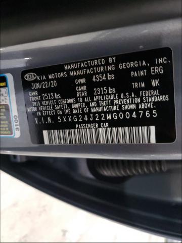 2021 KIA K5 LX 5XXG24J22MG004765