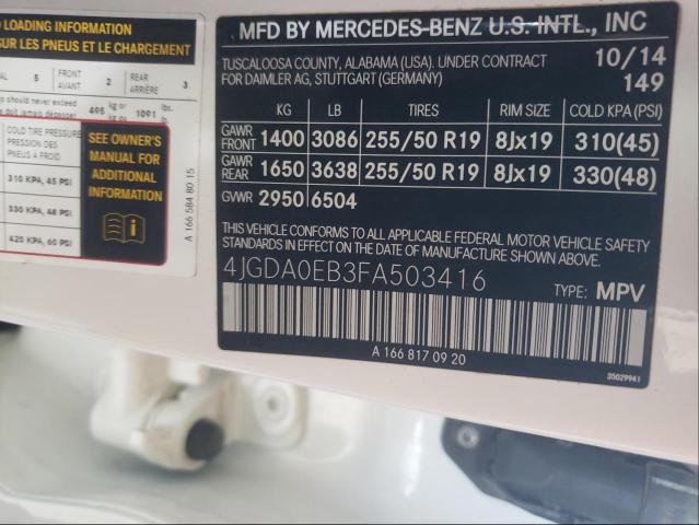 2015 MERCEDES-BENZ 250 4JGDA0EB3FA503416