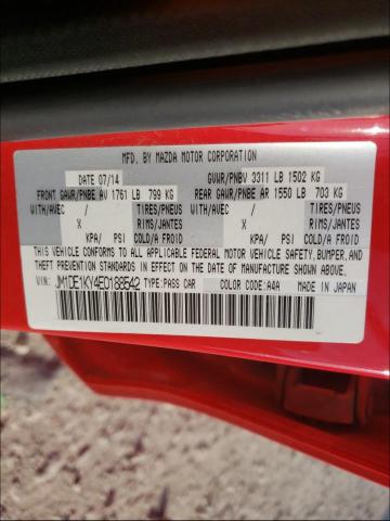 2014 MAZDA MAZDA2 SPO JM1DE1KY4E0188542