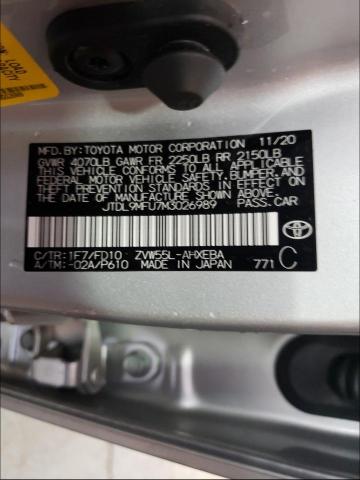 2021 TOYOTA PRIUS LE JTDL9MFU7M3026989