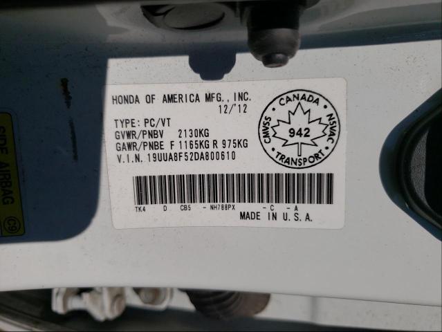 2013 ACURA TL TECH 19UUA8F52DA800610