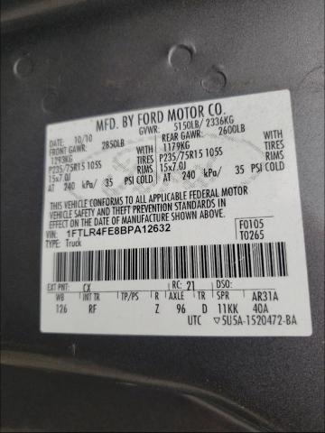 2011 FORD RANGER SUP 1FTLR4FE8BPA12632