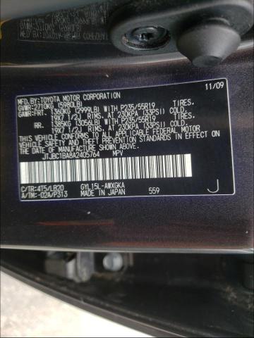 2010 LEXUS RX 450 JTJBC1BA8A2405764