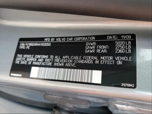 2010 VOLVO S80 T6 YV1992AR4A1122050