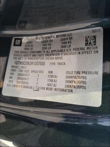 2017 GMC CANYON SLE 1GTH6CEN2H1207650