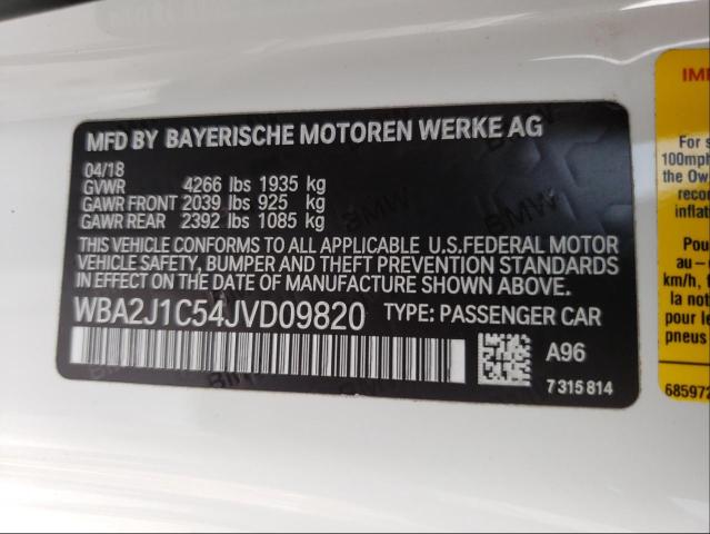 2018 BMW 230I WBA2J1C54JVD09820