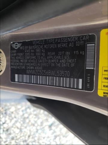 2011 MINI COUNTRYMAN WMWZC5C56BWL53570