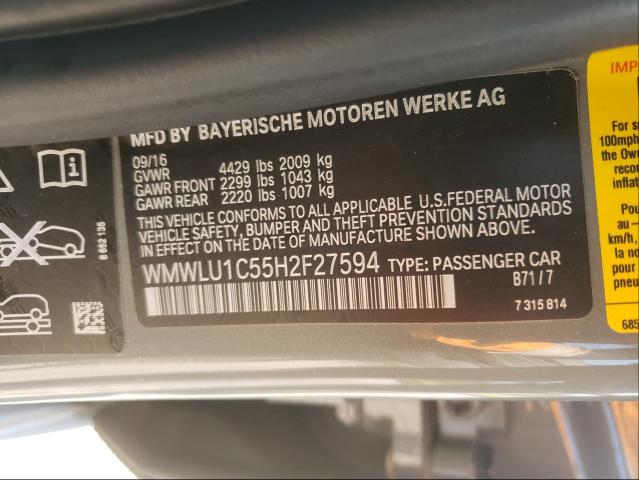 2017 MINI COOPER CLU WMWLU1C55H2F27594