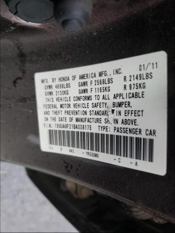 2011 ACURA TL 19UUA8F21BA008175
