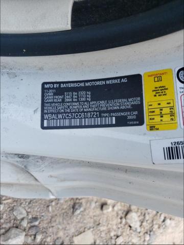 2012 BMW 640 I WBALW7C57CC618721