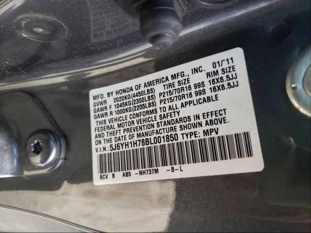 2011 HONDA ELEMENT EX 5J6YH1H78BL001850