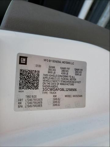 2020 CHEVROLET 10 1GCWGAFG6L1258506