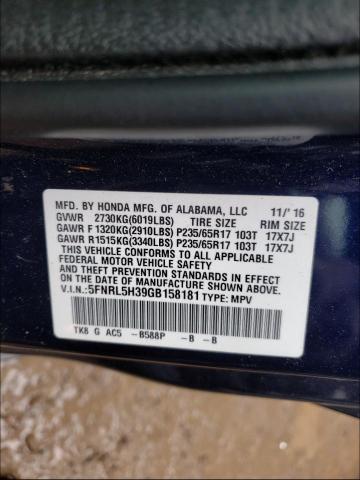 2016 HONDA ODYSSEY SE 5FNRL5H39GB158181