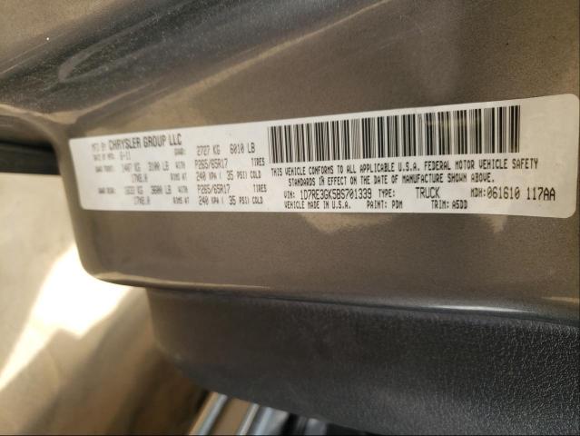 2011 DODGE DAKOTA 1D7RE3GK5BS701339