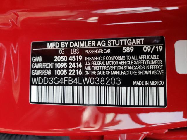 2020 MERCEDES-BENZ A 220 4MAT WDD3G4FB4LW038203