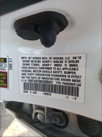 2010 HONDA CIVIC GX 19XFA4F58AE000421