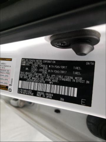 2016 TOYOTA 4RUNNER JTEZU5JR3G5128778